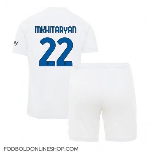 Inter Milan Henrikh Mkhitaryan #22 Udebane Trøje Børn 2023-24 Kortærmet (+ Korte bukser)
